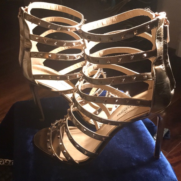 100% REAL Valentino 105mm Lovestuds Caged Sandal - Picture 11 of 16